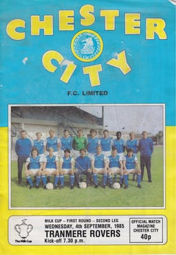 Chester v Tranmere Rovers Match Programme 1985-09-04